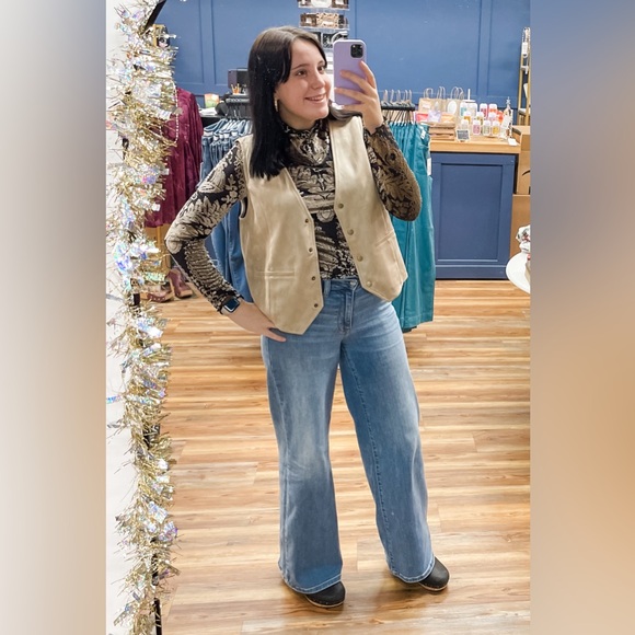 Judy Blue Mid Rise Retro Wide Leg Jeans Medium Wash JB82702REG 82702PL - Picture 2 of 4